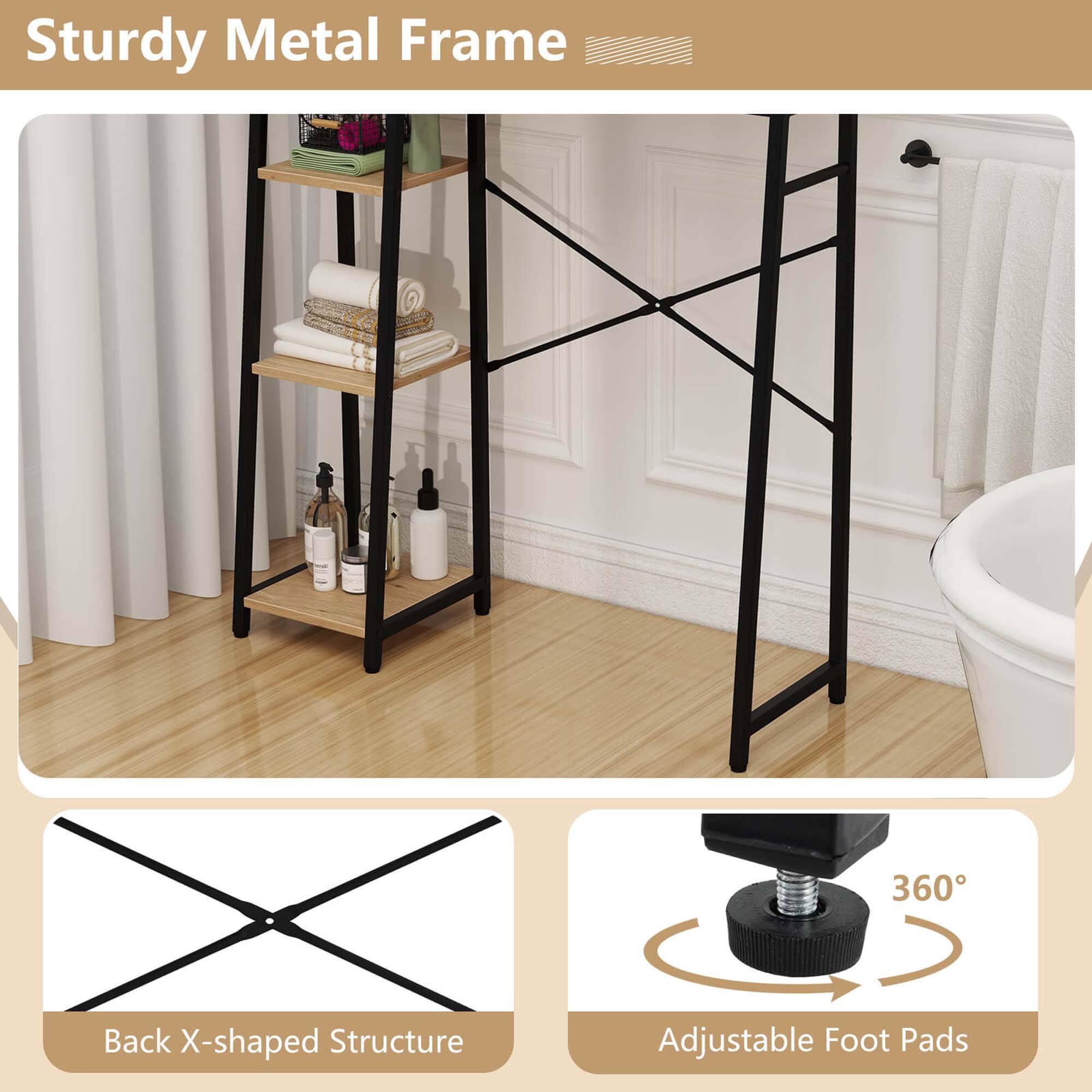 Sturdy Metal Frame

Back X-shaped Structure

Adjustable Foot Pads