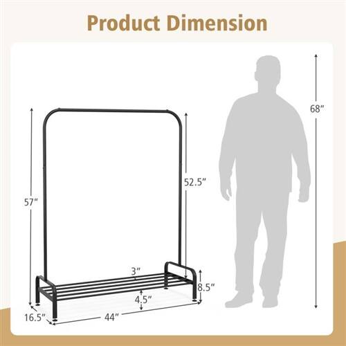 Product Dimension  
68" x 52.5" x 57"  
3" + 4.5" x 8.5" x 16.5" x 44"
