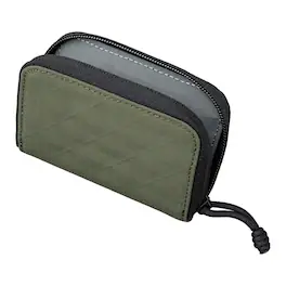 ALPAKA - Zip Coin Wallet with RFID Protection, Water-Resistant Compact Card & Coin Holder,Gift-Ready Box - Green Axogrid 210D