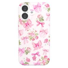 Front. VELVET CAVIAR - Magsafe Case for Apple iPhone 16 - Posie Pink Bow.