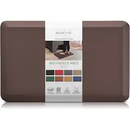 Zulay Kitchen - Zulay Home Large 20 x 32 Inch Anti Fatigue Floor Mat - 3/4 Inch Thick Cushioned Kitchen Mats for Standing - Brown