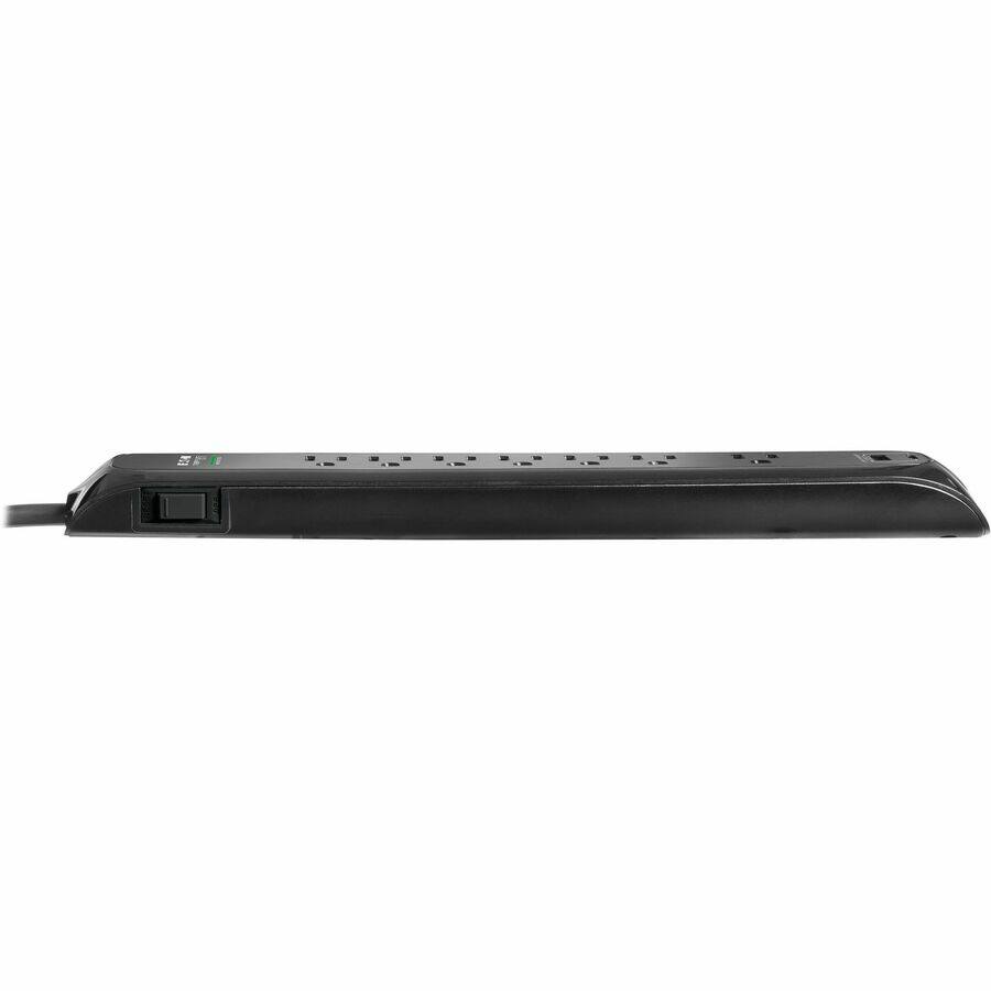 Alt View 3. Tripp Lite - Tripp Lite series Protect It! TLP76BUC 7-Outlets Surge Suppressor/Protector - Household Electronic, Computer, Printer - Black.