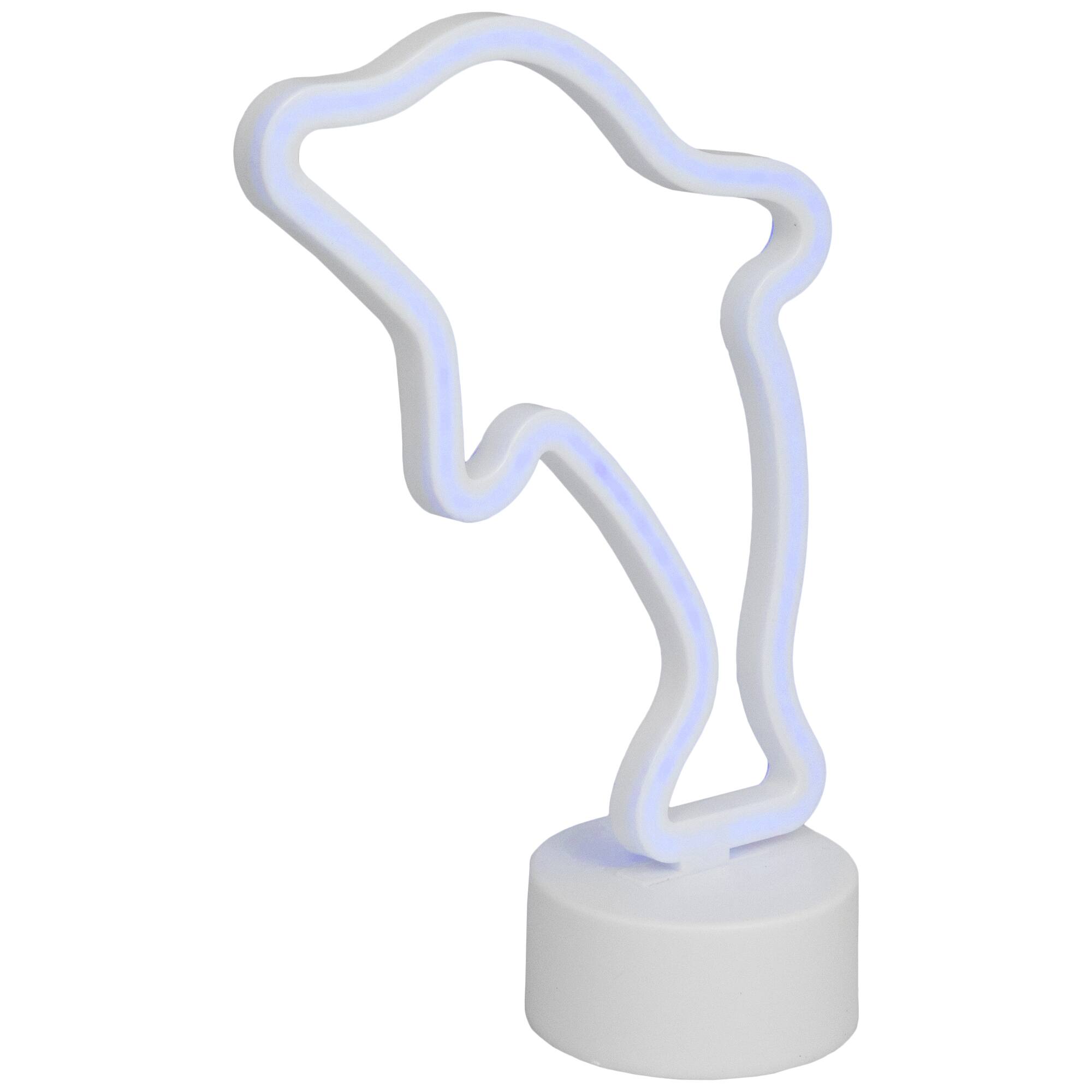 Alt View 6. Northlight - LED Dolphin Neon Table Light - 10.25" - Blue.