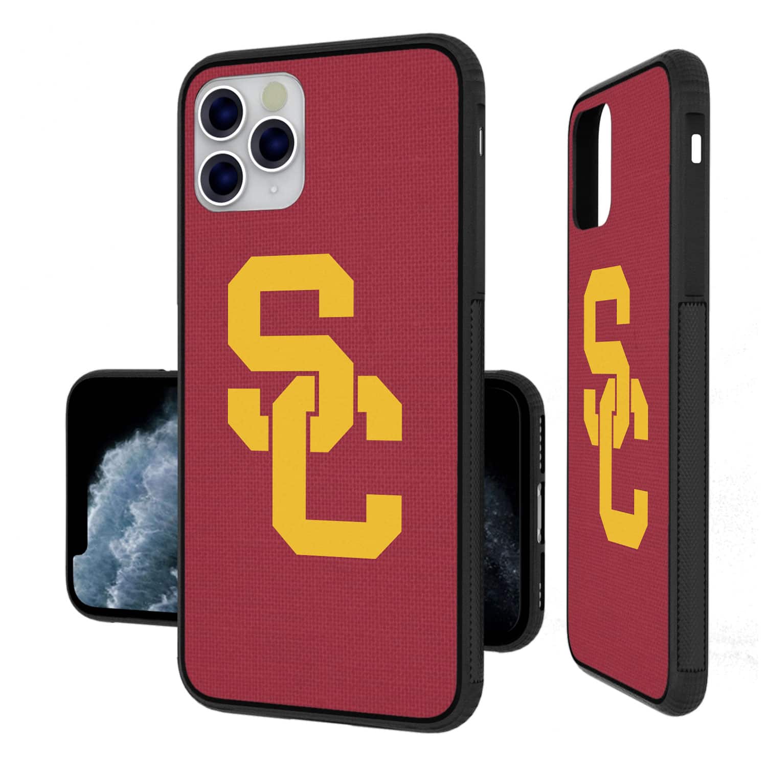 Keyscaper - NCAA - USC Trojans iPhone Solid Design Bump Case - 14 Pro - Multicolor