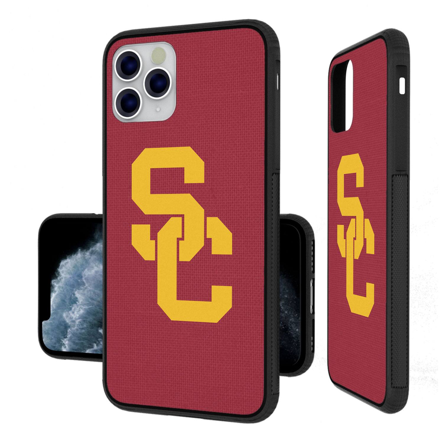Front. Keyscaper - USC Trojans iPhone Solid Design Bump Case - 14 Pro - Multicolor.