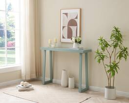Kings Brand Furniture - Claude Narrow Console Table - Light/Pastel Blue