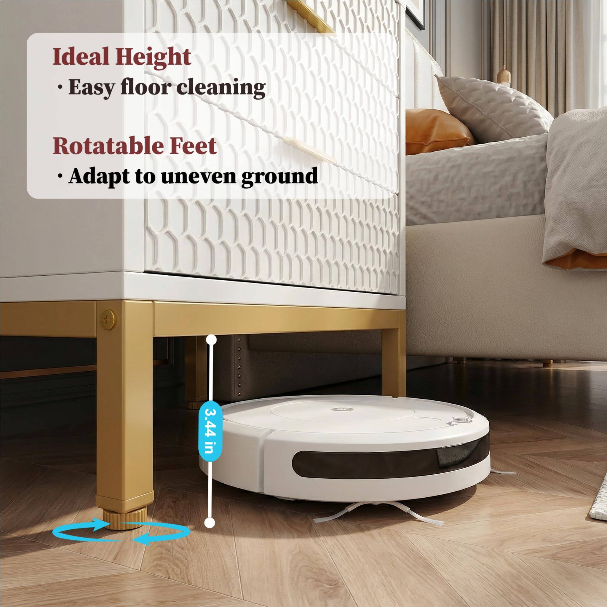 Ideal Height
- Easy floor cleaning

Rotatable Feet
- Adapt to uneven ground

3.44 in