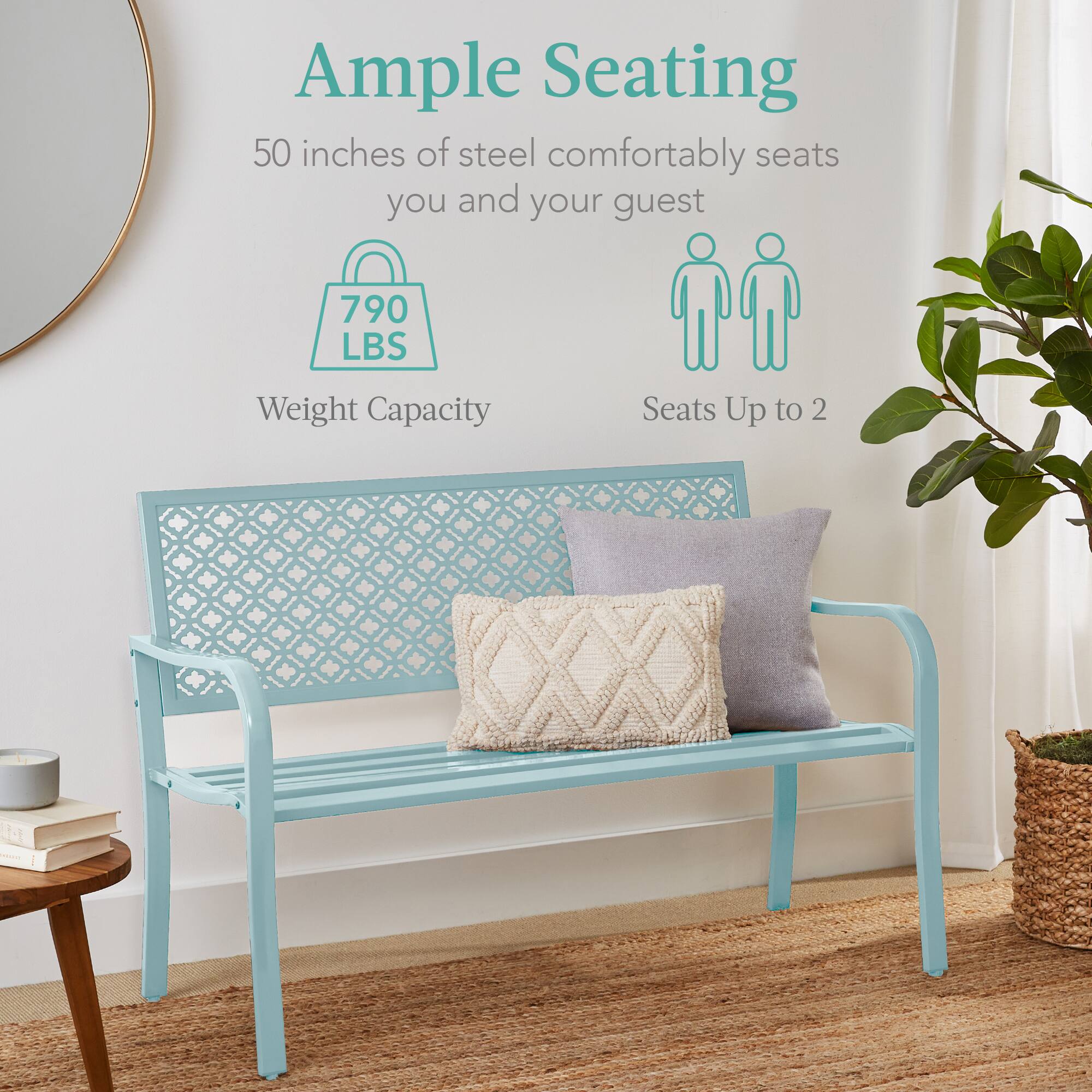 Ample Seating

50 inches of steel comfortably seats you and your guest

790 LBS Weight Capacity

Seats Up to 2