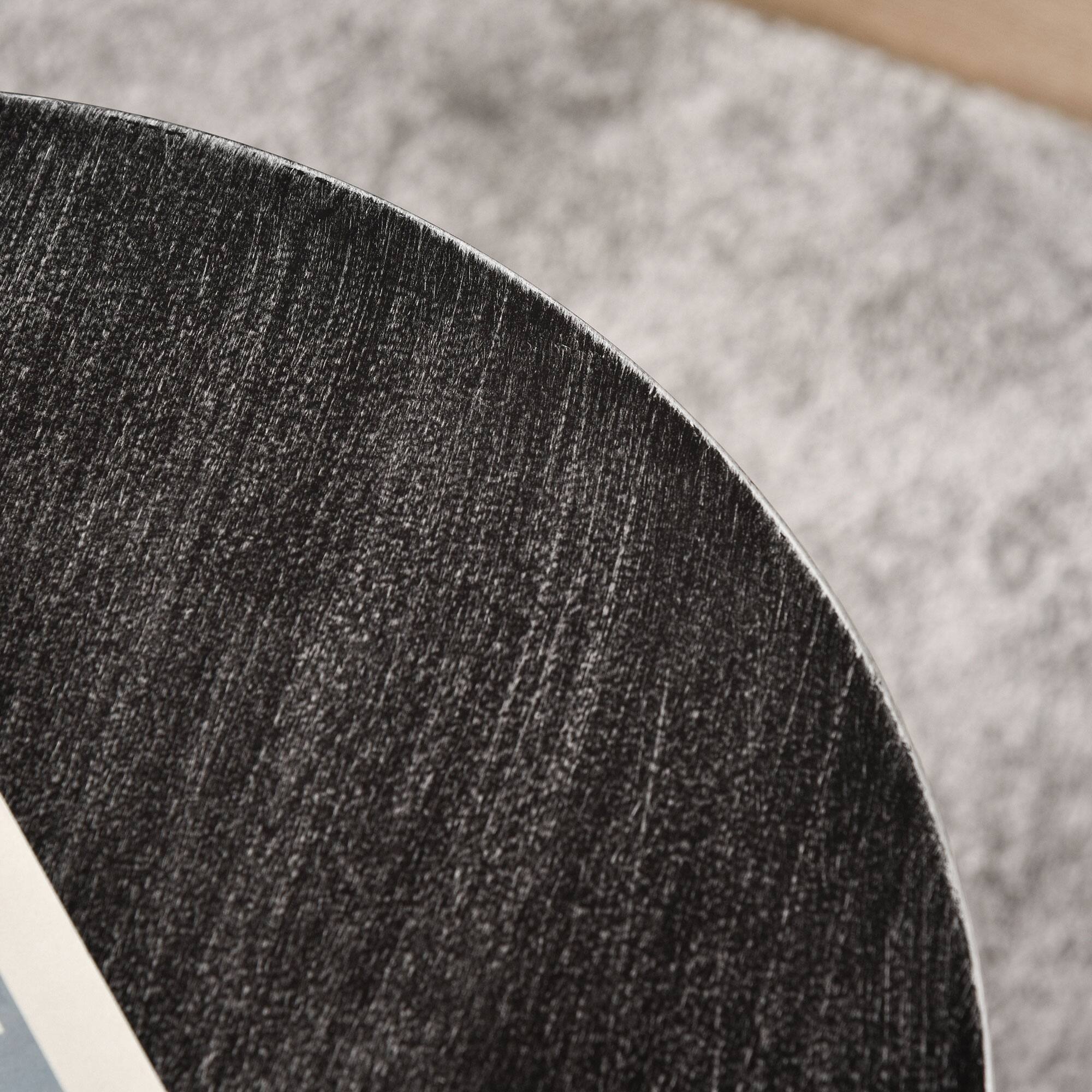 Alt View 8. Outsunny - 16" Steel Patio Side Table, Garden End Table with Hourglass Design, Accent Table for Outdoor and Indoor Use - Distressed Black.