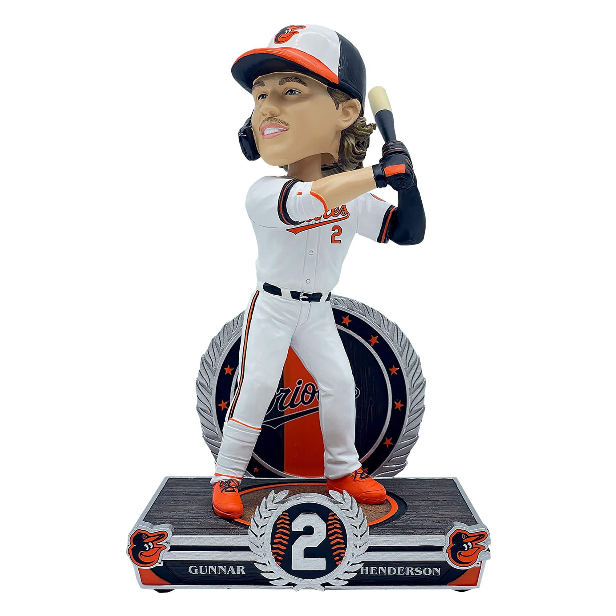 FOCO - Gunnar Henderson Baltimore Orioles 8" Exclusive Elite Icon Bobblehead - Multicolor