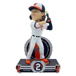 FOCO - Gunnar Henderson Baltimore Orioles 8" Exclusive Elite Icon Bobblehead - Multicolor