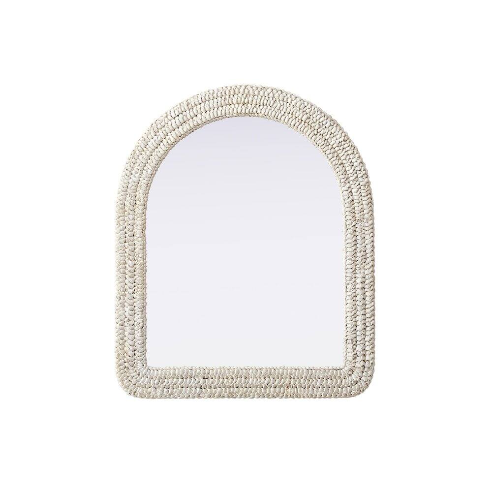 Alt View 4. Elegant Decor - Arch Cornhusk Mirror 30x36 in Linen White - Linen White.