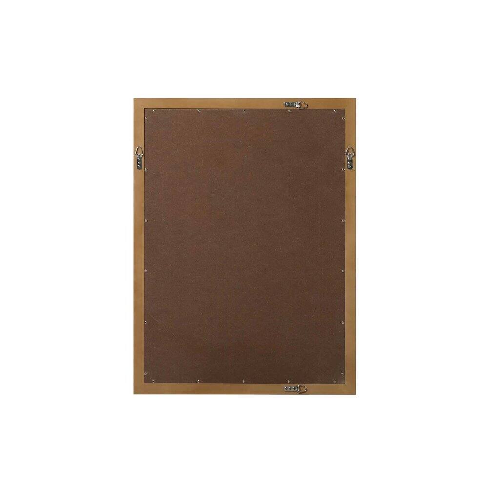Angle. Elegant Kitchen and Bath - Noah Wooden Rectangle Mirror 27 x 36 in Linen Oak - Linen Oak.