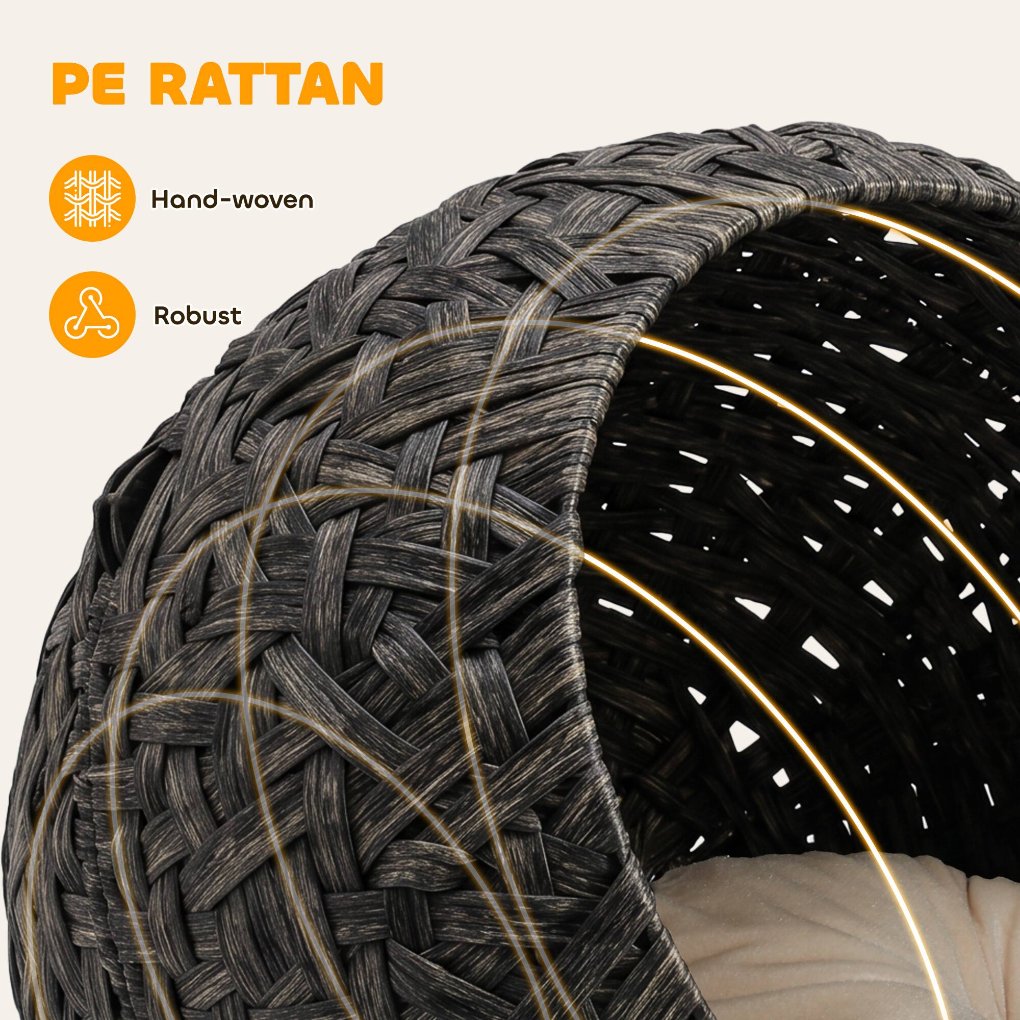 PE RATTAN  
Hand-woven  
Robust