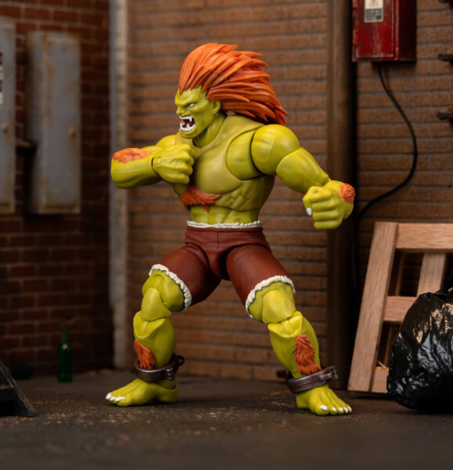 Alt View 3. Jada Toys - Jada Toys - Street Fighter II - Blanka Deluxe 1:12 Scale Action Figure   - Collectibles - Multicolor.