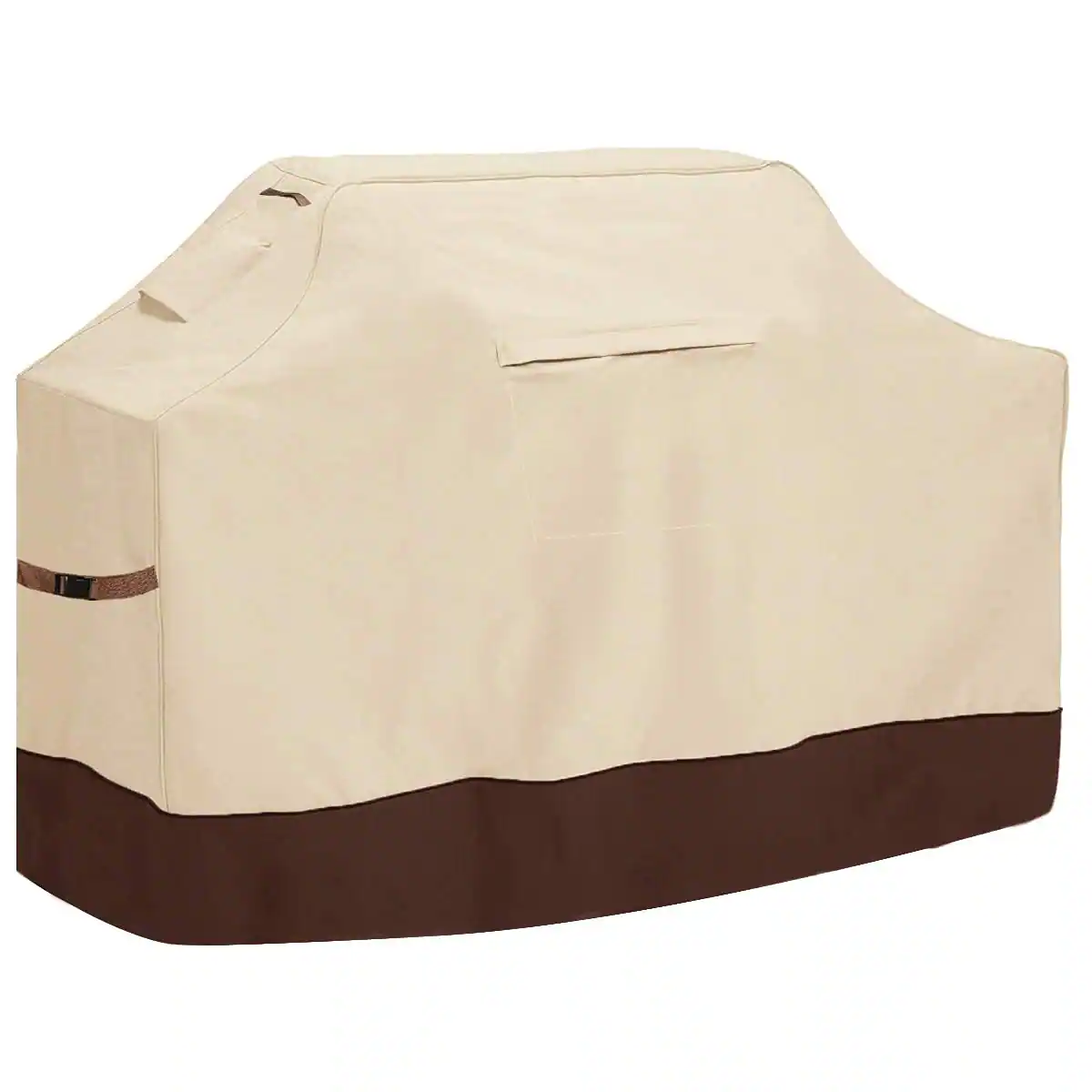 Front. Fabibe - Grill Cover 58-inch Waterproof Bbq 600d Heavy Duty Gas Uv Dust Rip Fading Resistant Suitable For Weber Brinkmann Char... - Beige&brown 55"Lx23"Wx42"H.
