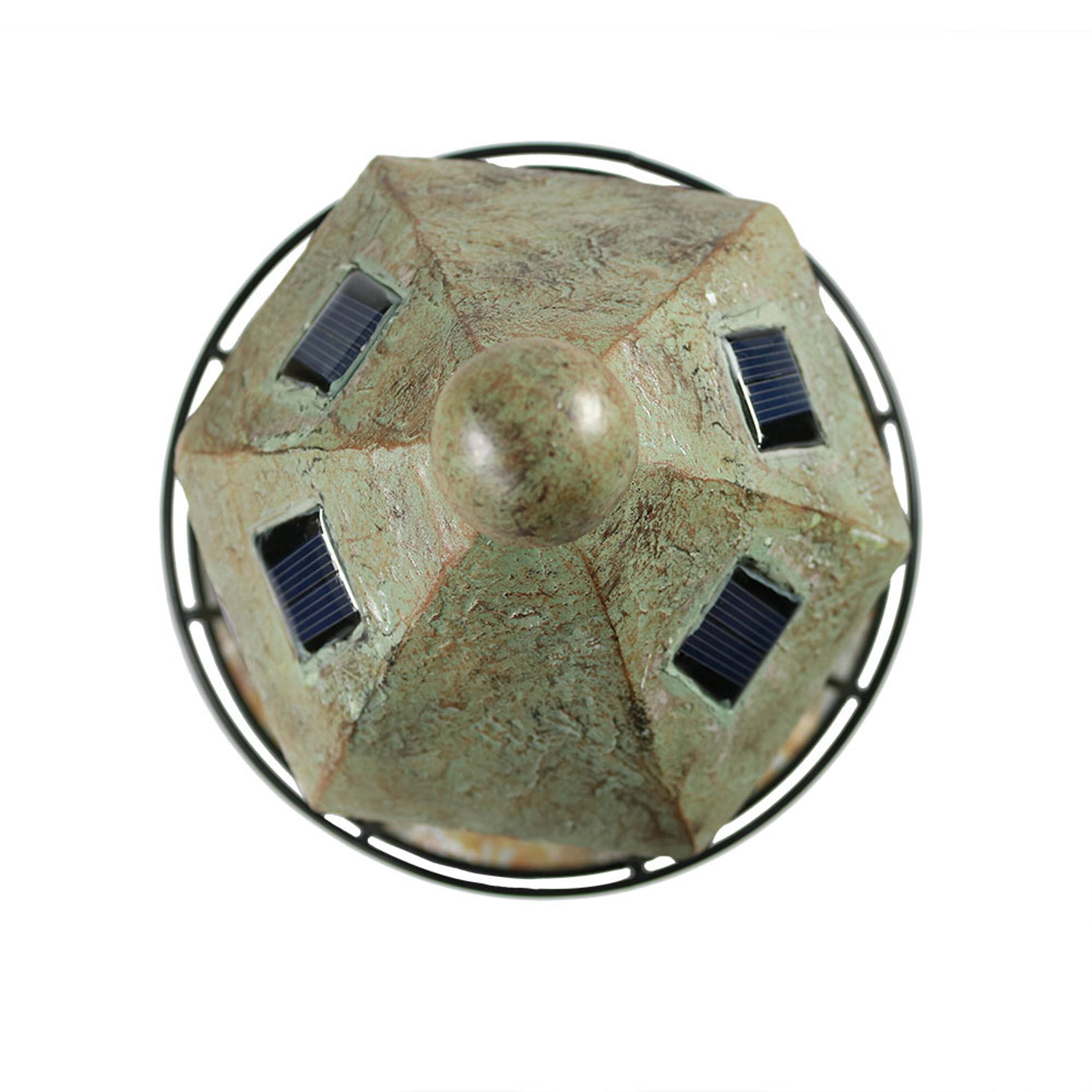 Alt View 7. Sunnydaze - 25 in Resin and Cobblestone Solar LED Lighthouse Nautical Statue - Grey.