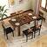 Alt View 4. Costway - Costway 47"-62" Extendable Dining Table for 4-8 People for Dining Room Home Office - Brown.