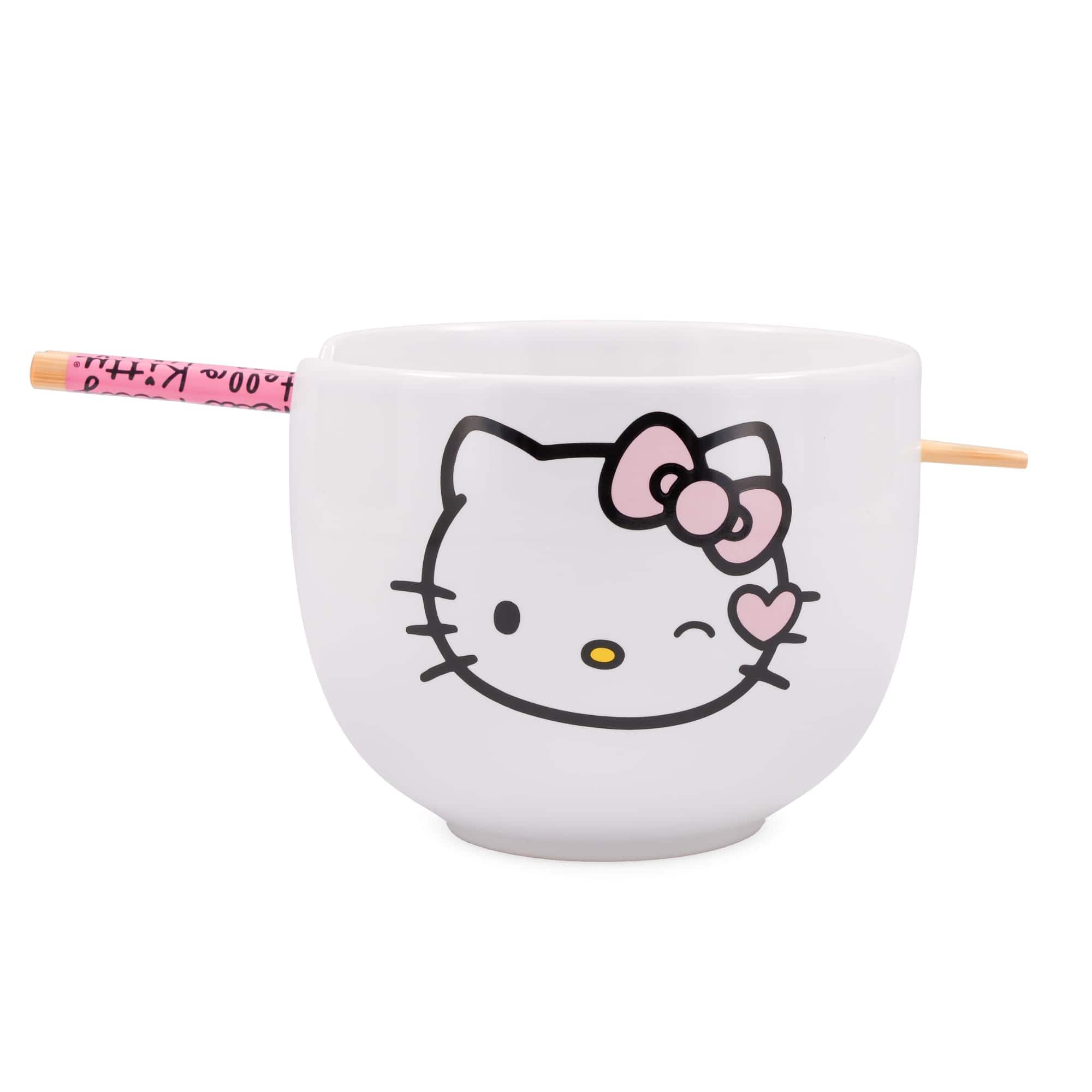 Silver Buffalo - Sanrio Hello Kitty Winking 20-Ounce Ceramic Ramen Bowl With Chopsticks - White price history on PriceWatchPro