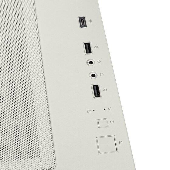 Alt View 6. SilverStone - SST-FLP03W Retro-inspired M-ATX versatile chassis with support for diverse storage high-end GPUs and efficient cooling - White.