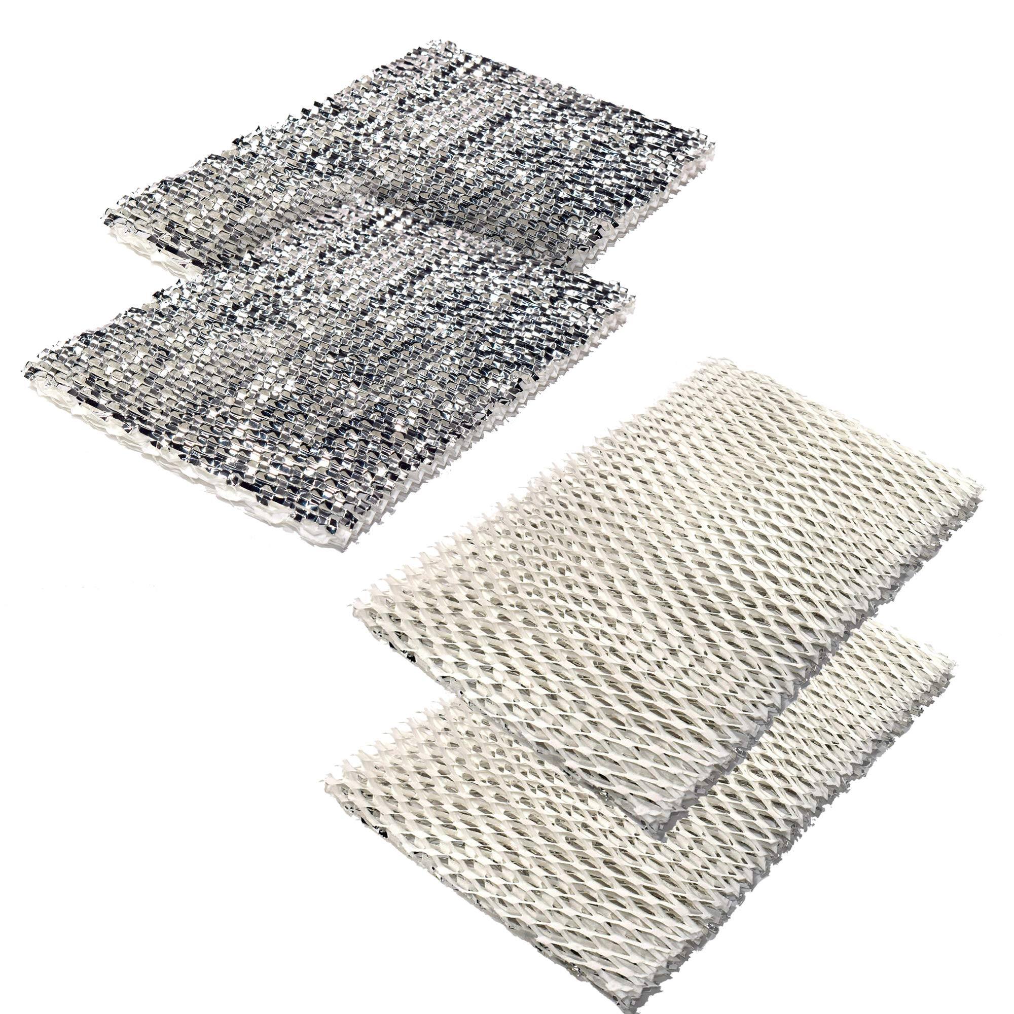 Front. HQRP - 4-Pack Humidifier Wick Filters Replacement for WEB Humidifying Floor Vent Register.