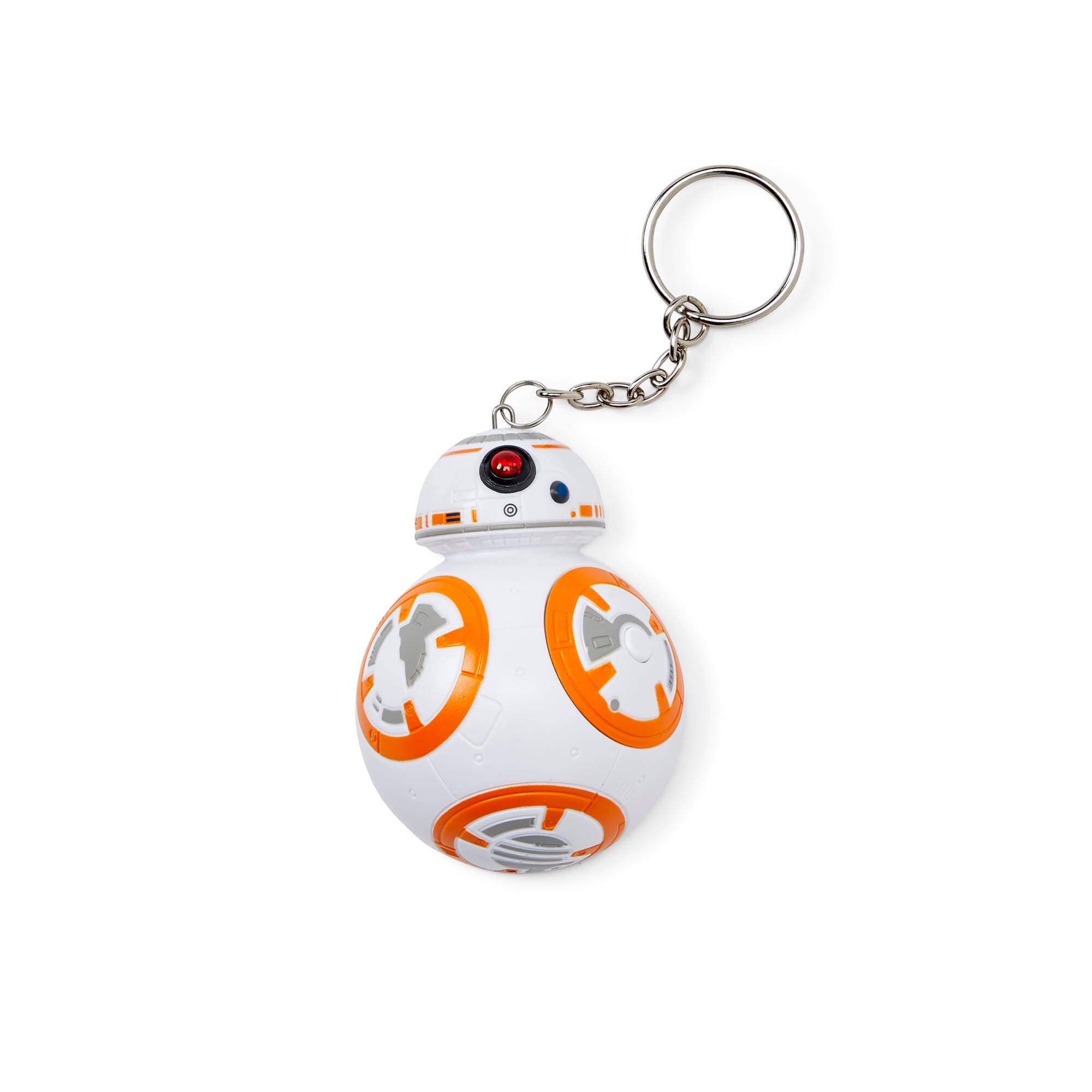 Front. Star Wars - Official Star Wars Keychain with LED Lights and Sounds - BB-8 - White.