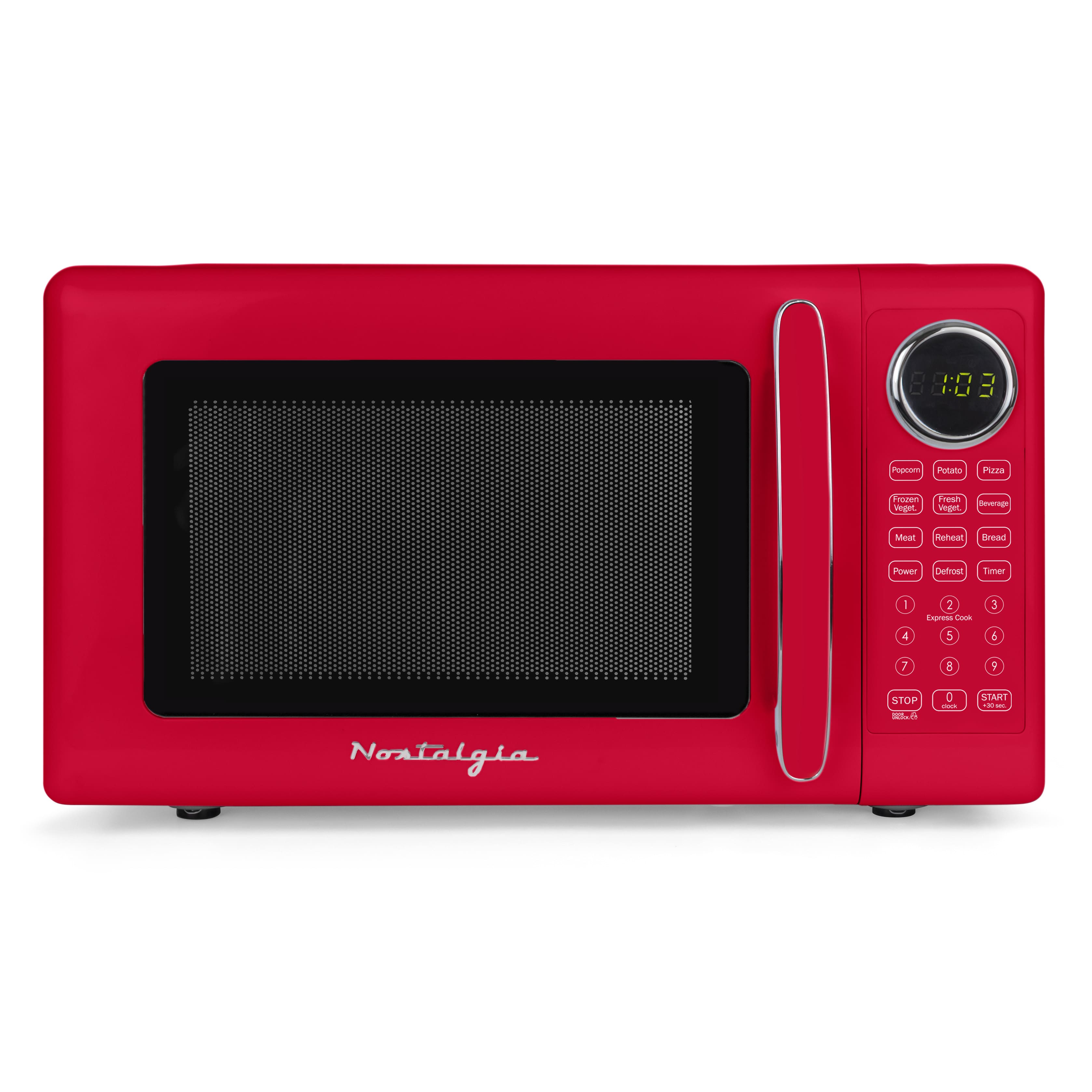 Nostalgia - Retro 0.7 cu. ft. Countertop Microwave Oven - Red