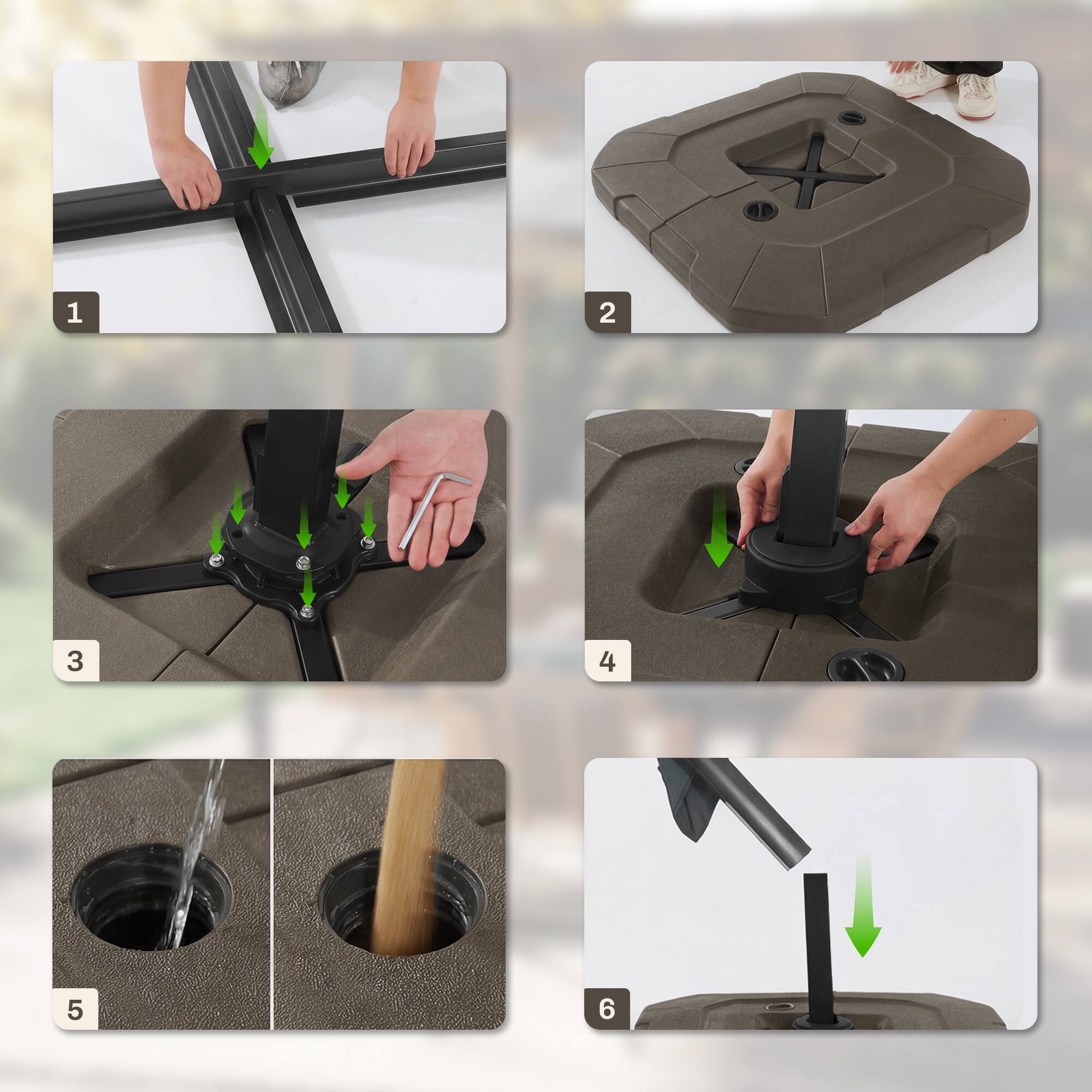 Alt View 8. Outsunny - Cantilever Umbrella Base Weight Set.