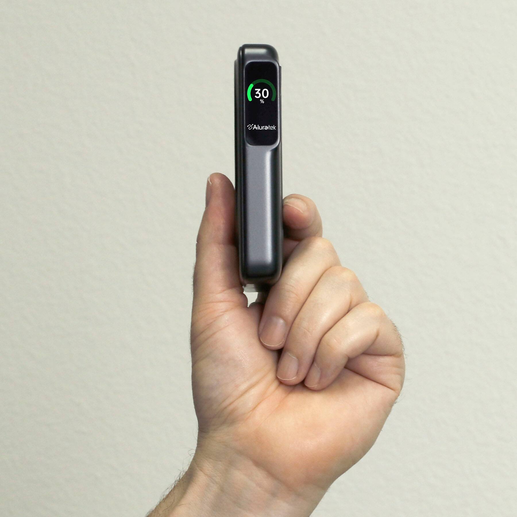 Alt View 3. Aluratek - Wireless MagSafe/Qi2 10K Power Bank with Apple iPhone, Watch and AirPod charging, Built-in Lightning and Type-C Cables - Black.