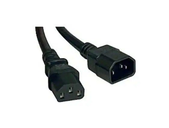 Front. Tripp Lite - P005-002 2 Feet AC Power Cord - 15A - 14AWG - C13/C14 - Black - Black.