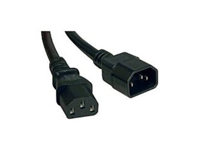 Front. Tripp Lite - P005-002 2 Feet AC Power Cord - 15A - 14AWG - C13/C14 - Black - Black.