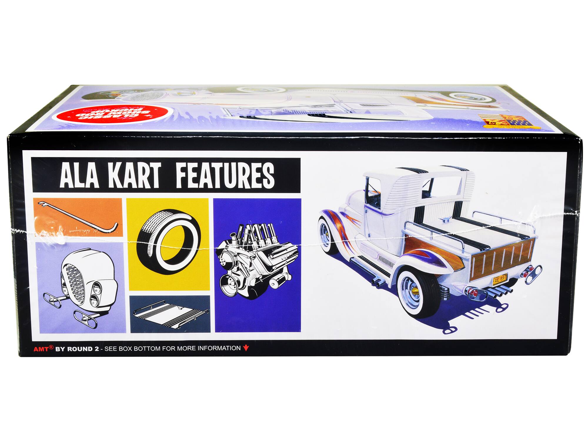 ALA KART FEATURES

- Steering wheel
- Tires
- Engine
- Body parts
- Tools

AMT BY ROUND 2 - SEE BOX BOTTOM FOR MORE INFORMATION