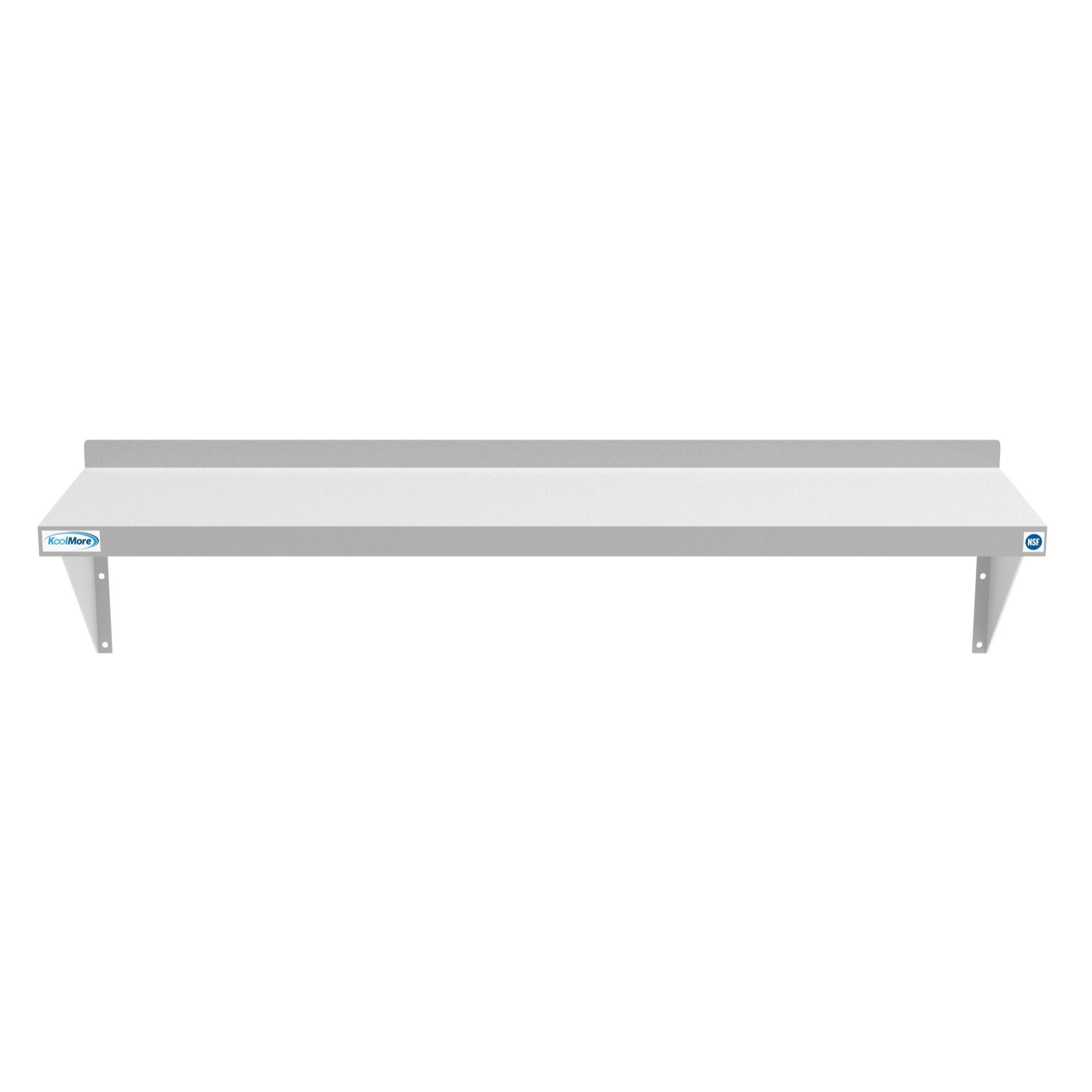 Alt View 1. Koolmore - 12" x 48" 18-Gauge Stainless-Steel Heavy Duty Wall Shelf, WMSH-1248. - Stainless-Steel.