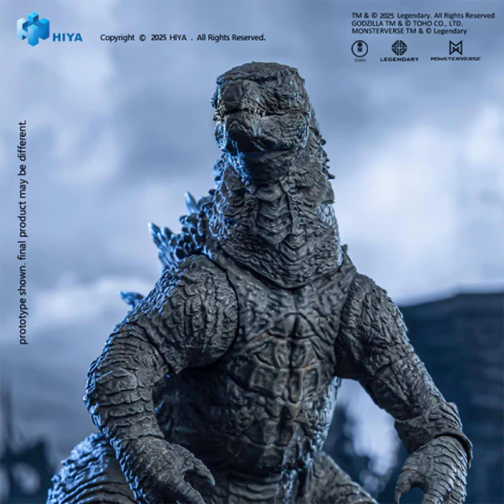 HIYA  
Copyright © 2025 HIYA. All Rights Reserved.  
TM & © 2025 Legendary. All Rights Reserved.  
GODZILLA TM & © TOHO CO., LTD.  
MONSTERVERSE TM & © Legendary  

LEGENDARY MONSTERVERSE  

prototype shown. final product may be different.