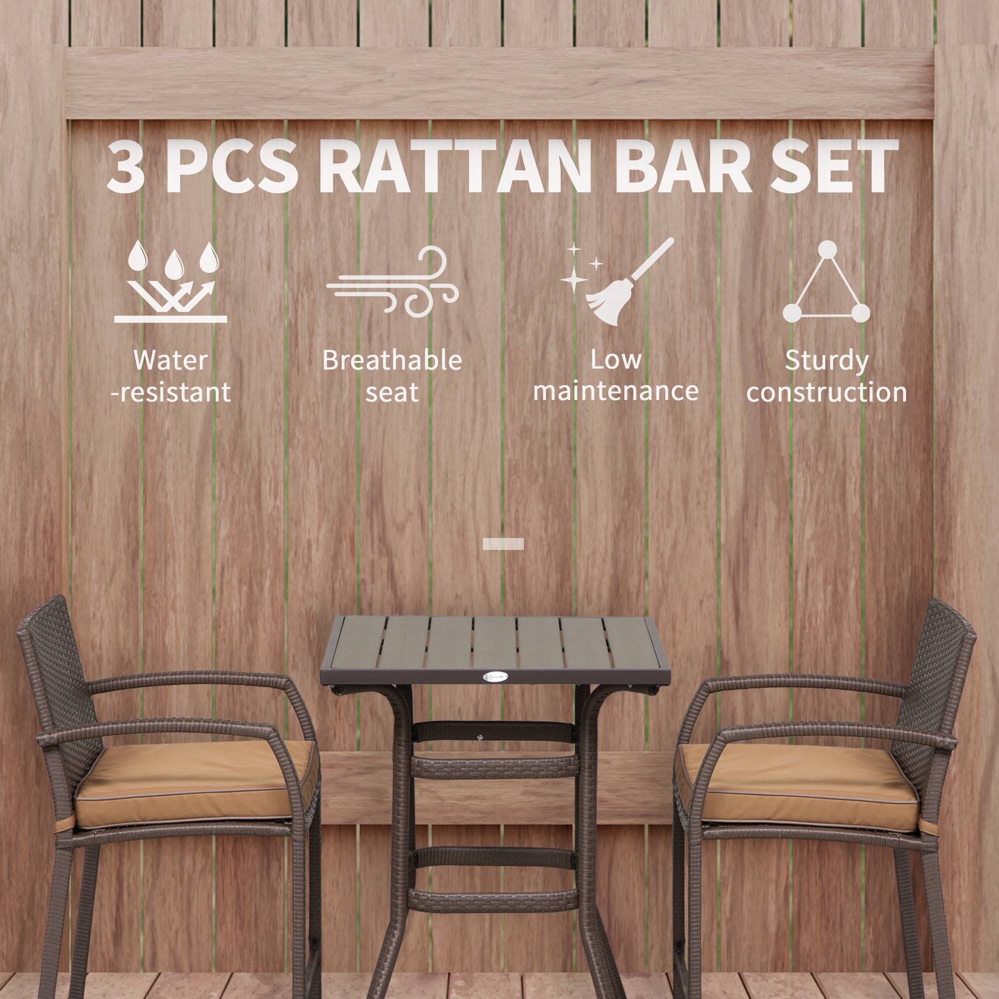 3 PCS RATTAN BAR SET

- Water-resistant
- Breathable seat
- Low maintenance
- Sturdy construction