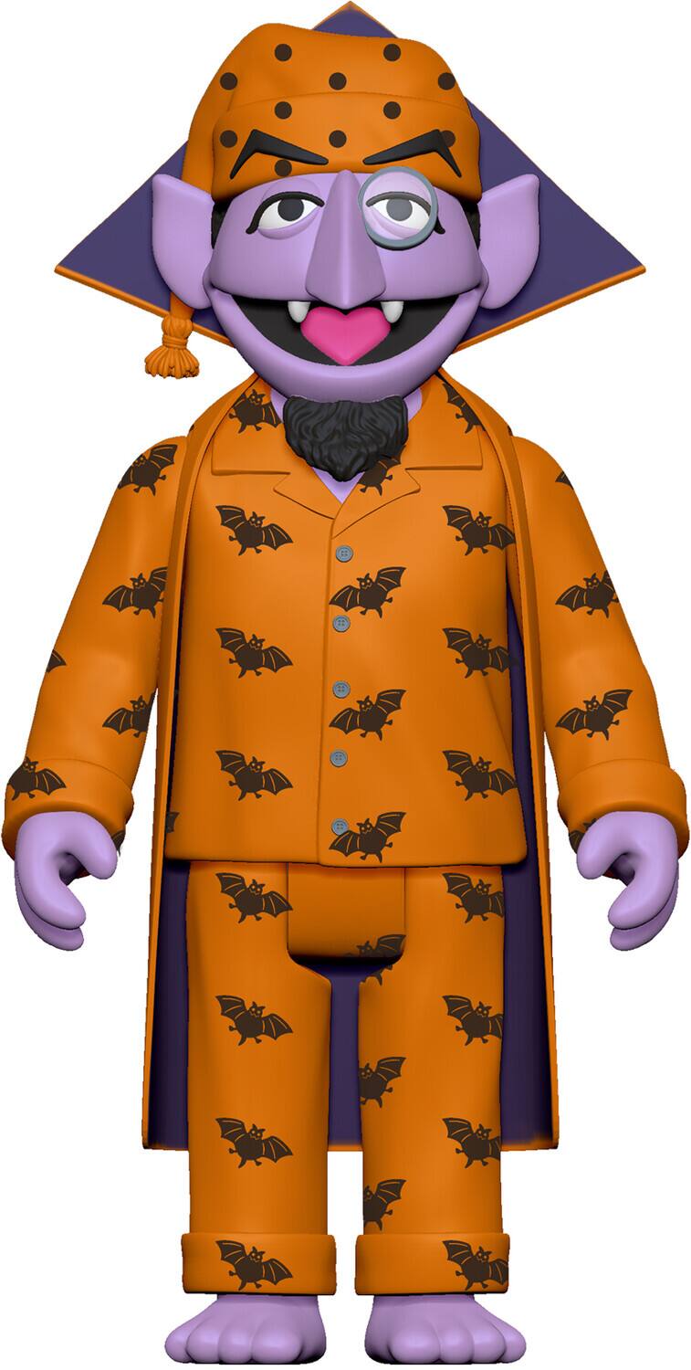 Alt View 3. Super7 - Super7 - Sesame Street - ReAction Figures Wv6 - Count Von Count (PJs)   - COLLECTIBLES - Multicolor.