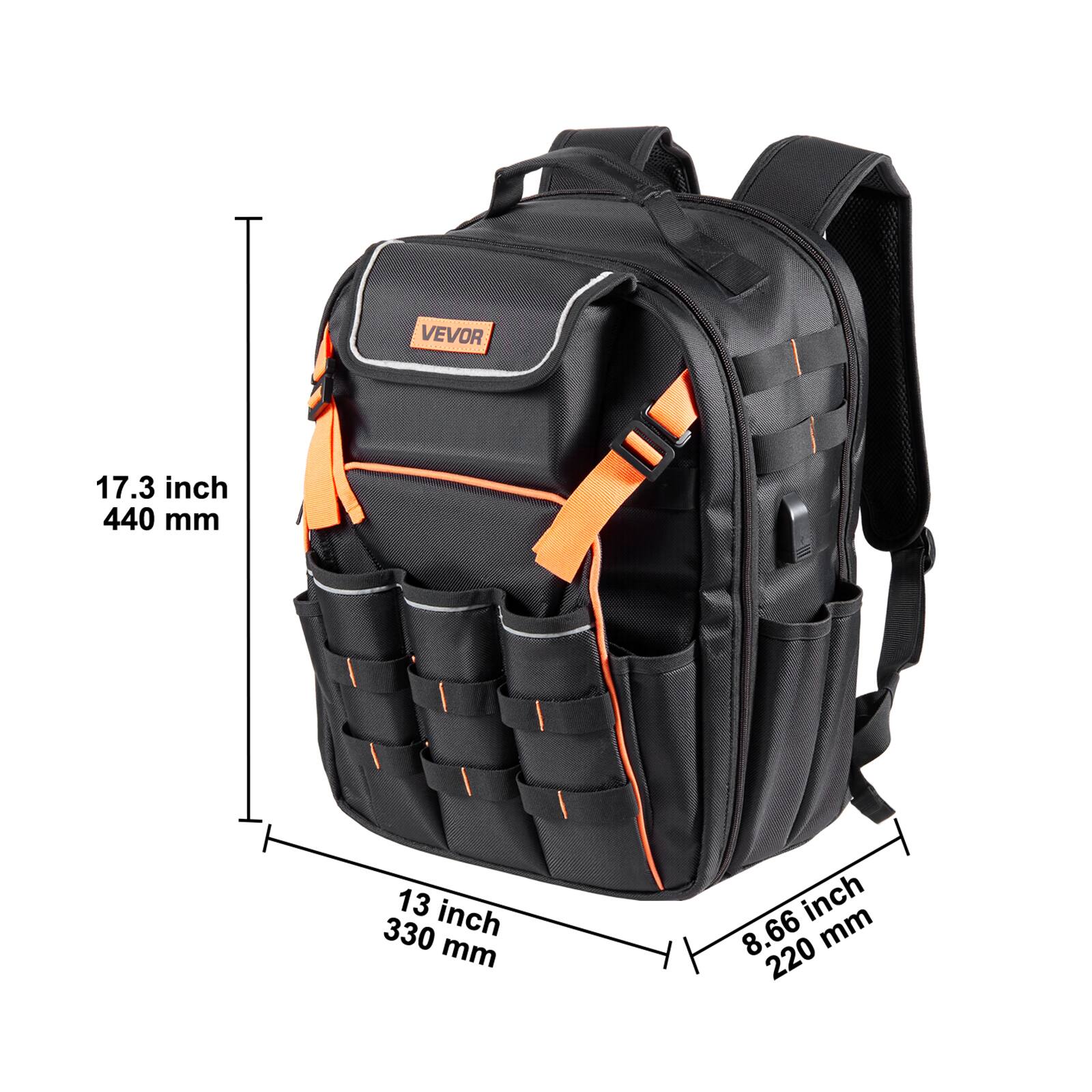 VEVOR

17.3 inch  
440 mm

13 inch  
330 mm

8.66 inch  
220 mm