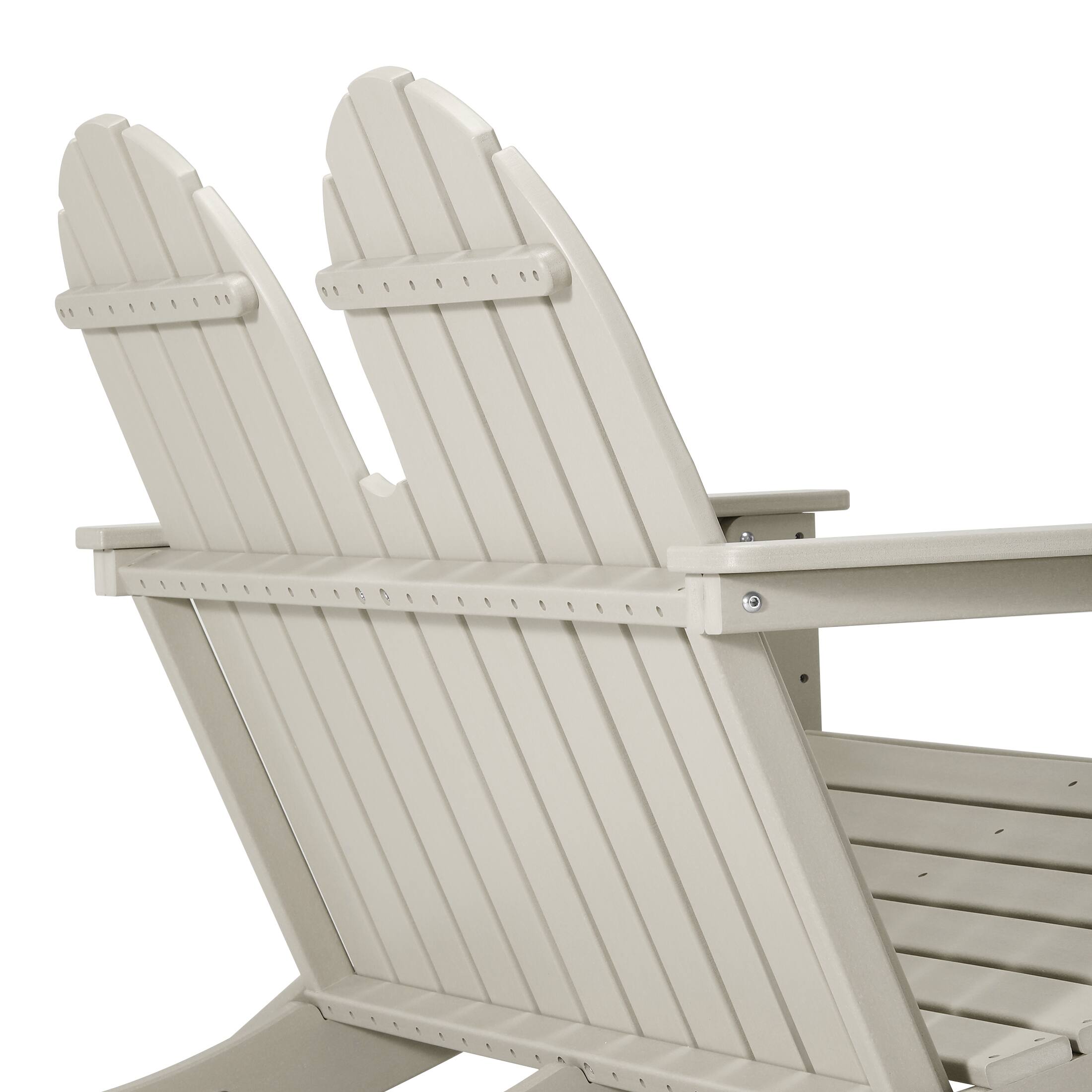 Alt View 4. WestinTrends - WestinTrends St. Augustine Outdoor Patio 49" HDPE Folding Adirondack Garden Bench - Sand.