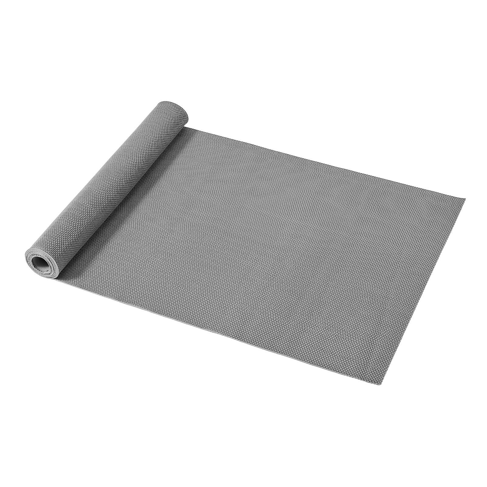 Alt View 5. VEVOR - Drainage Mat, 3 x 10 ft, PVC Non Slip Commercial Floor Mat, Wet Area Water Drain Splash Matting Hollow Doormat Roll - Grey.
