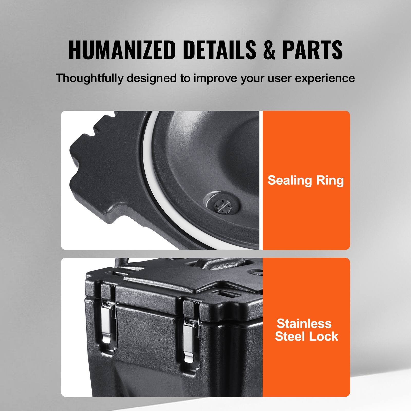 HUMANIZED DETAILS & PARTS
Thoughtfully designed to improve your user experience
Sealing Ring
Stainless Steel Lock