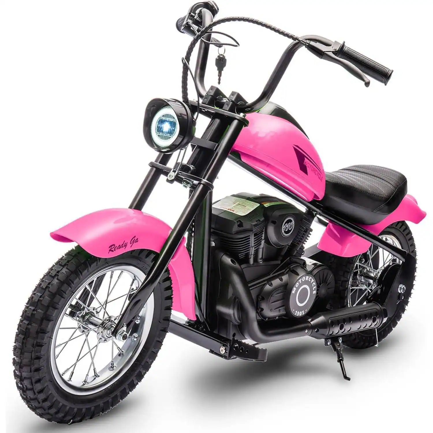 Qeetex - Electric Off-Road Motorcycle, Ride on Toy Dirt Bike for 13+ Kids Best Gift - Pink