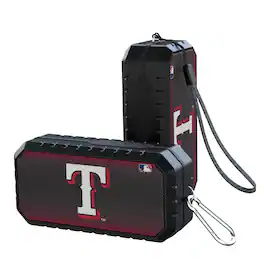 Keyscaper - Texas Rangers Water Resistant Linen Print Bluetooth Speaker - Black