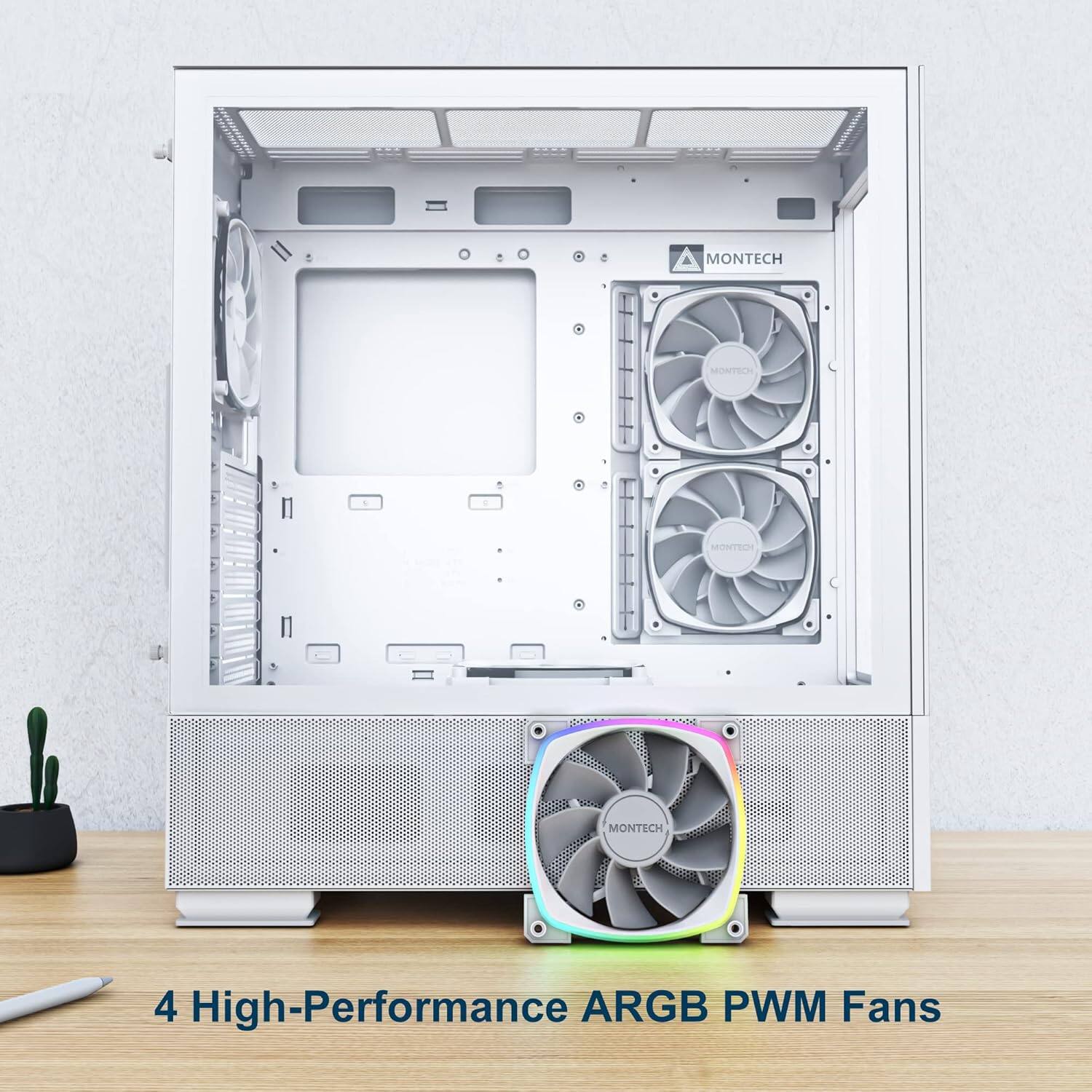 A MONTECH MCNTEC Mcrn MONTECH 4 High-Performance ARGB PWM Fans