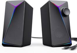 Stamp n Camp - ROSON Computer Speakers, Gaming PC Speakers with Enhanced Bass and Volume Control, Stereo 2.0 USB Powered 3.5mm Aux for - defualt