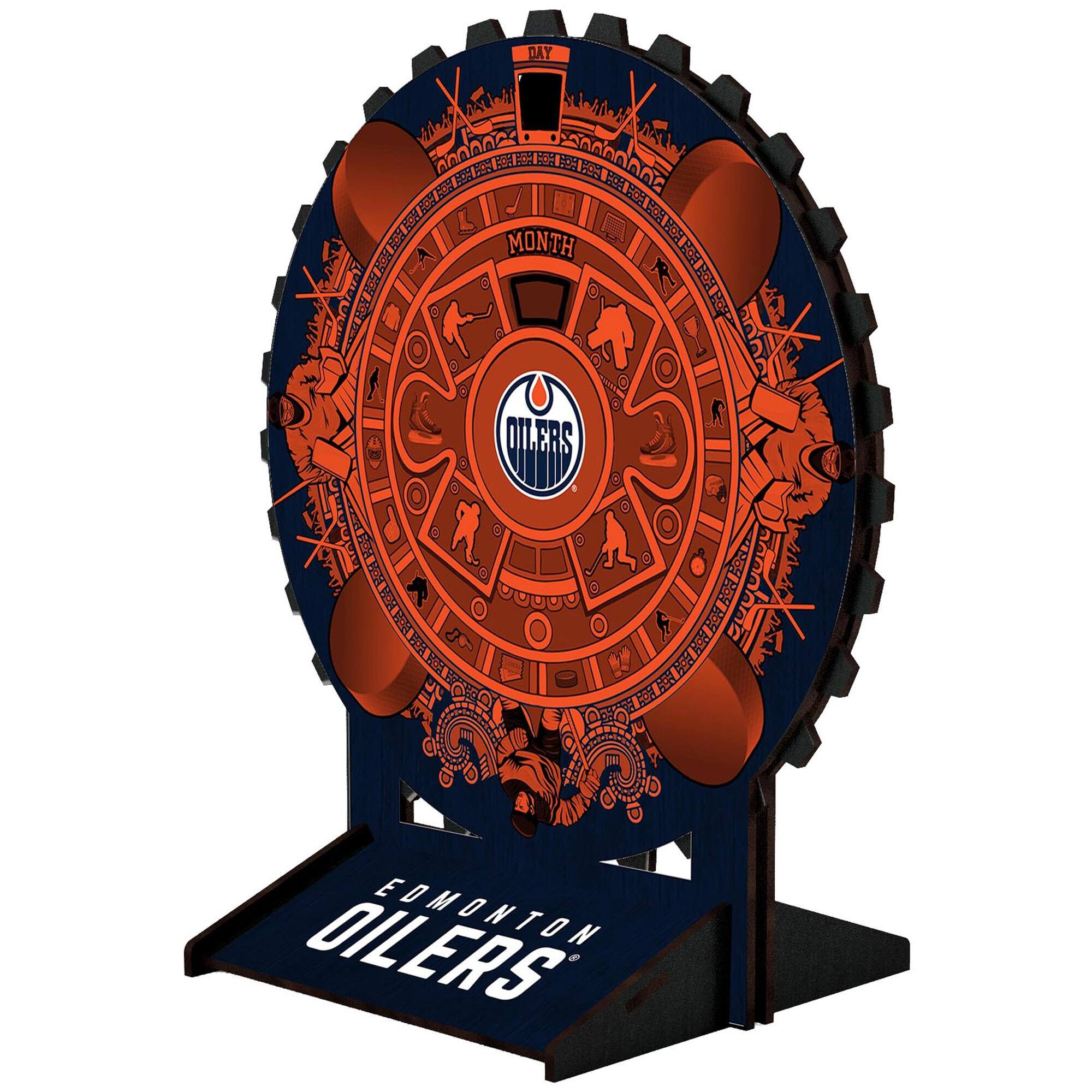 Fan Creations - Edmonton Oilers Aztec Circle Desk Calendar - Multicolor