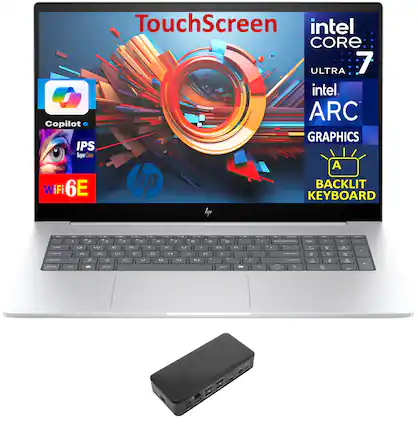 TouchScreen
intel CORE ULTRA 7
intel ARC GRAPHICS
IPS Super Clear
WiFi 6E
hp BACKLIT KEYBOARD