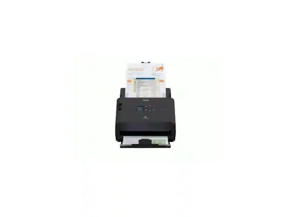 Front. Canon - Canon DR-S250N Scanner - 600 dpi - 24-bit Color - 50 ppm - Duplex - USB - Color.