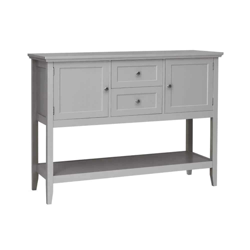 Resenkos - Wooden Sideboard Buffet Console Table with Drawers and Storage- Narrow Console Table, Entryway Hall Table - Gray