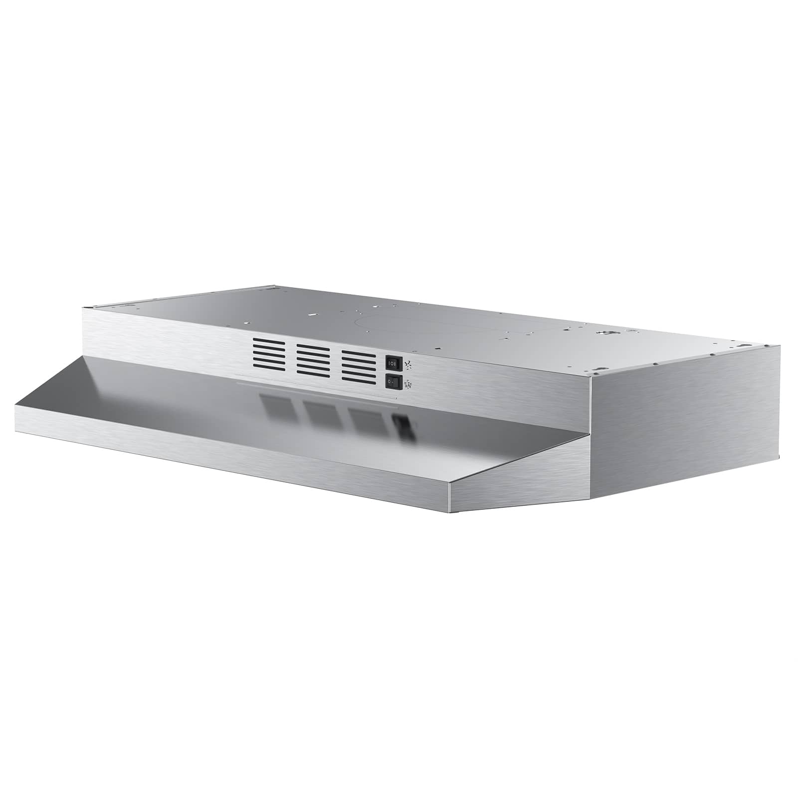 Front. VIKIO - 30 inch Ducted 200-CFM Recirculating Stainless steel Under Cabinet Range Hood - Stainless steel.
