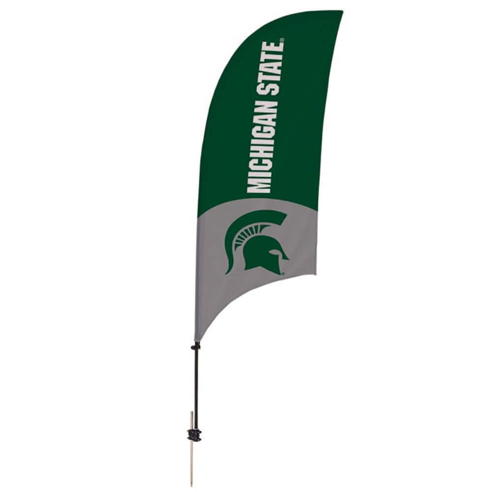 Victory Corps - Michigan State Spartans 7.5' Two-Tone Razor Feather Stake Flag - Multicolor